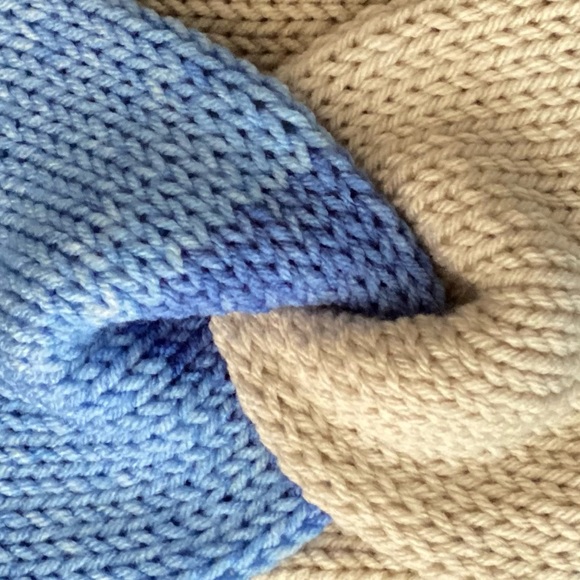 NWT Twisted Knitted Headband,knitted earwarmer double layered handmade by Seller - Picture 2 of 3